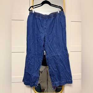 H&M Elastic Waist Wide Leg Jeans